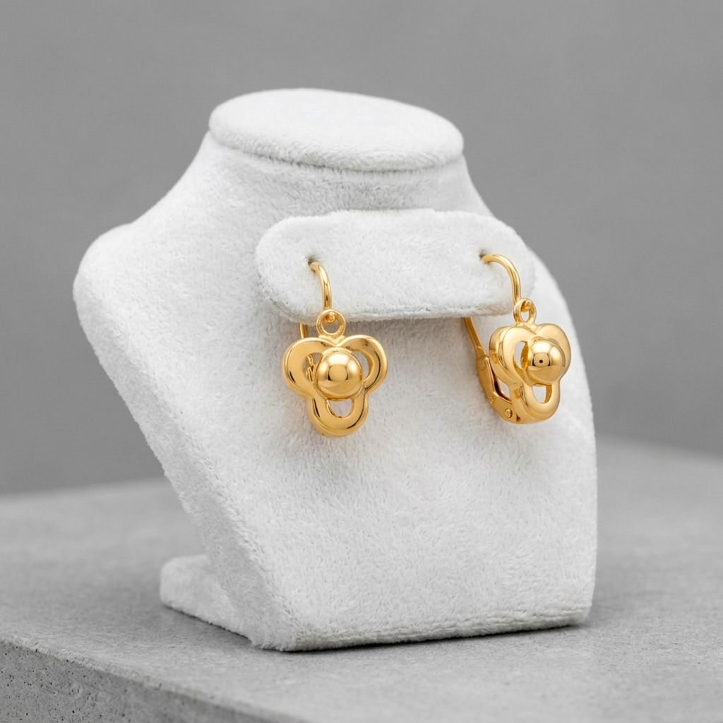Children's gold earrings