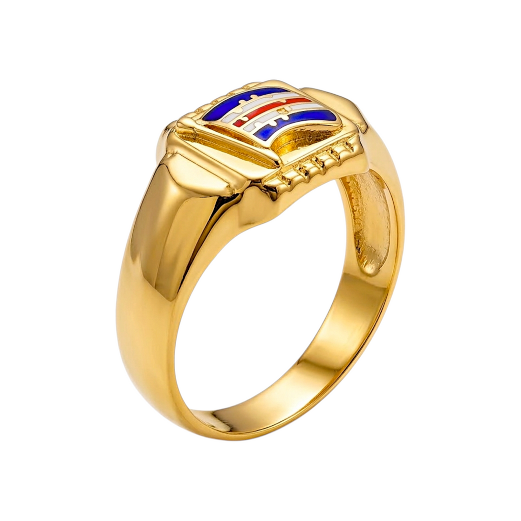 CV Flag Ring, Gold