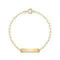 Pulseira C/Chapa Criança Ouro