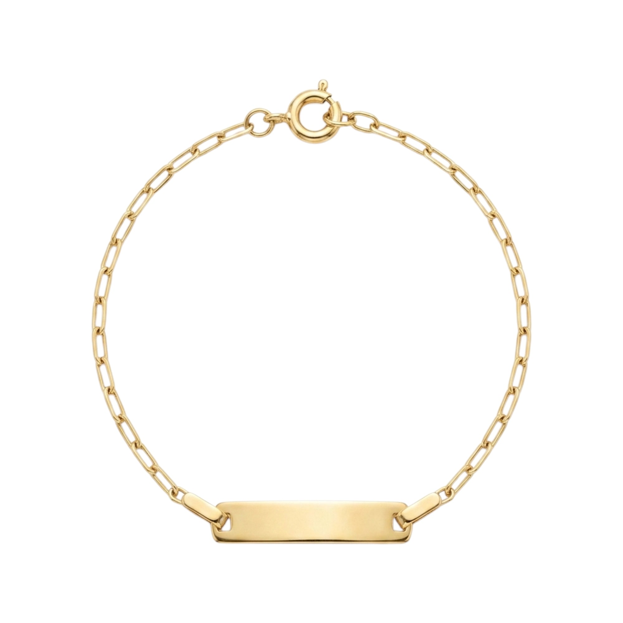 Pulseira C/Chapa Criança Ouro
