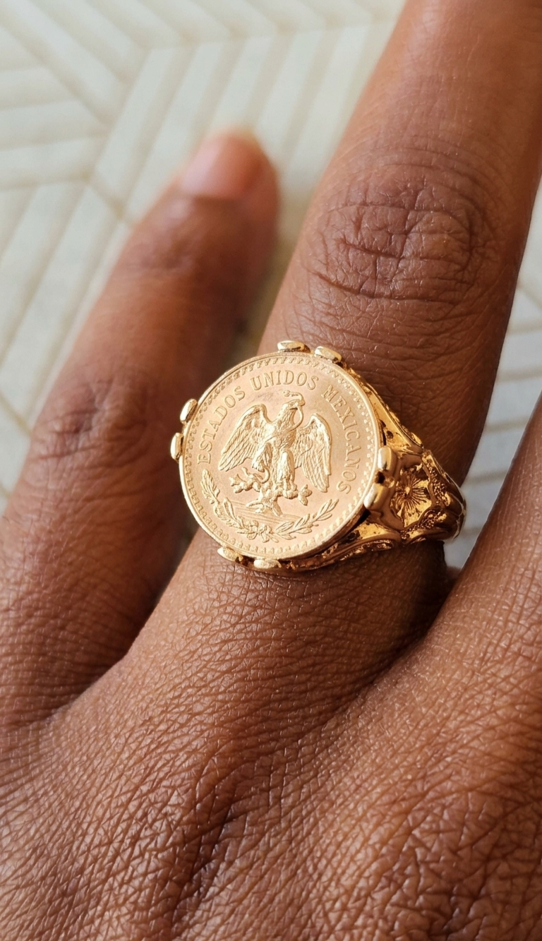 Anel Dois Pesos e Meio Ouro