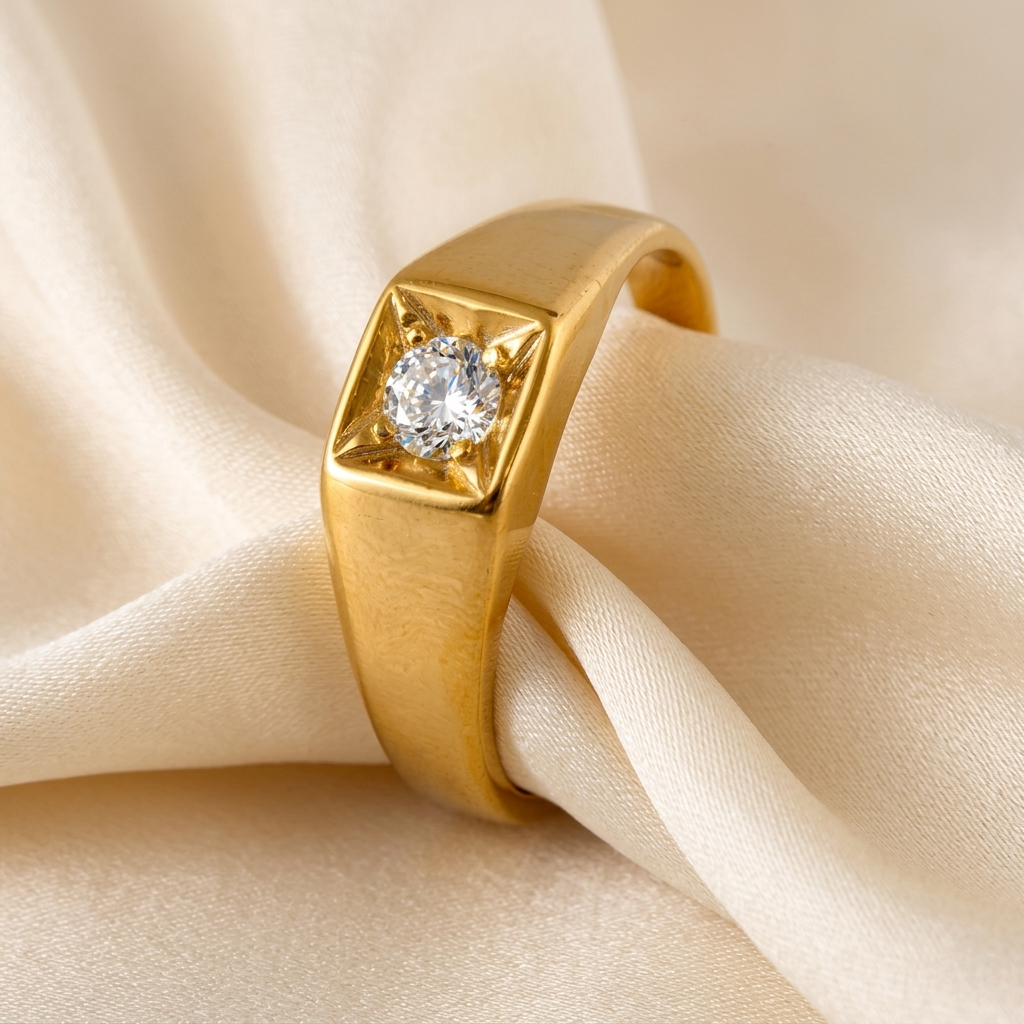 Gold Zirconia Ring
