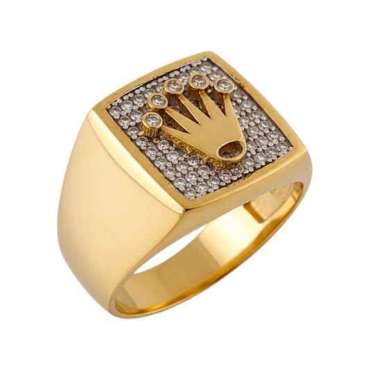 Anel R Zircónias Ouro