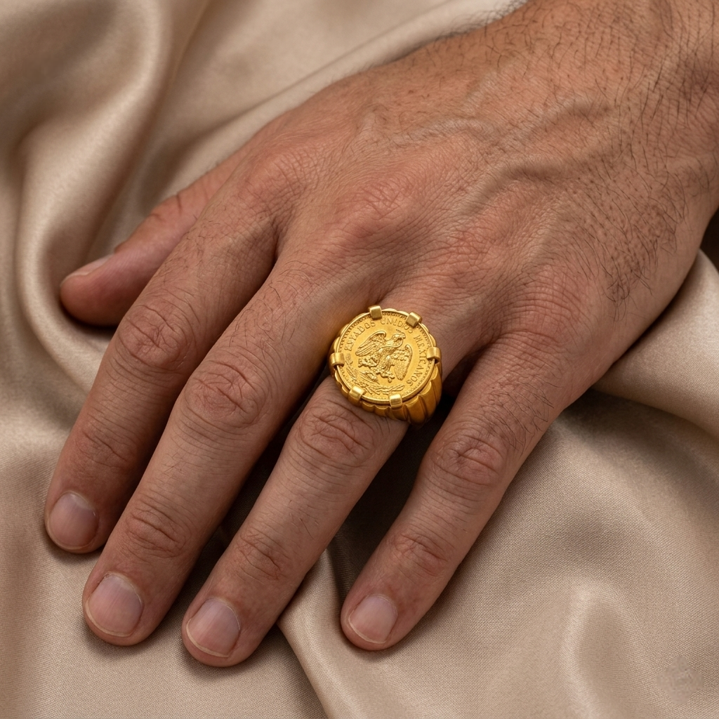 Anel Dois Pesos e Meio Ouro