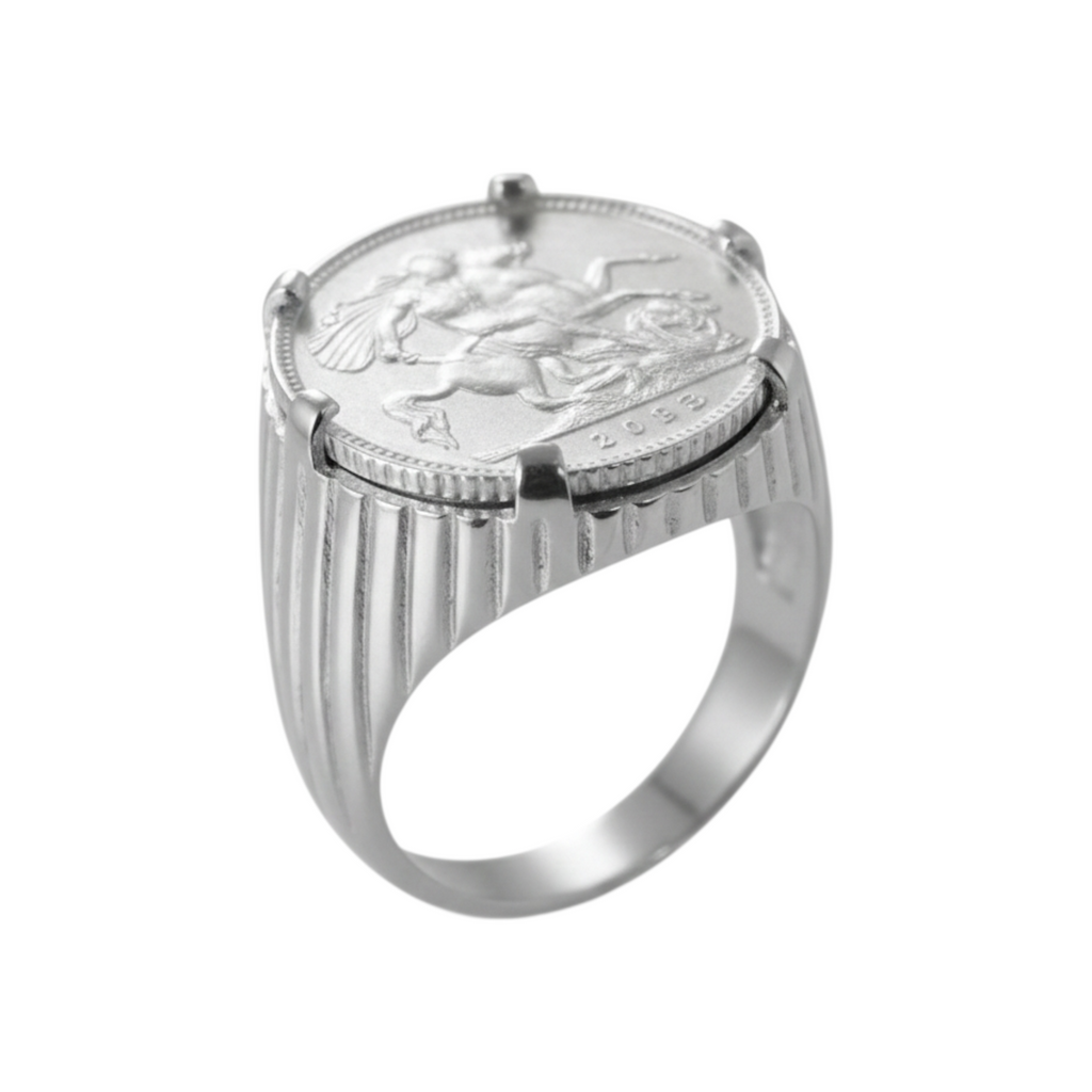 Anel Meia Libra Prata