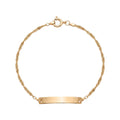 Pulseira C/Chapa Criança Ouro