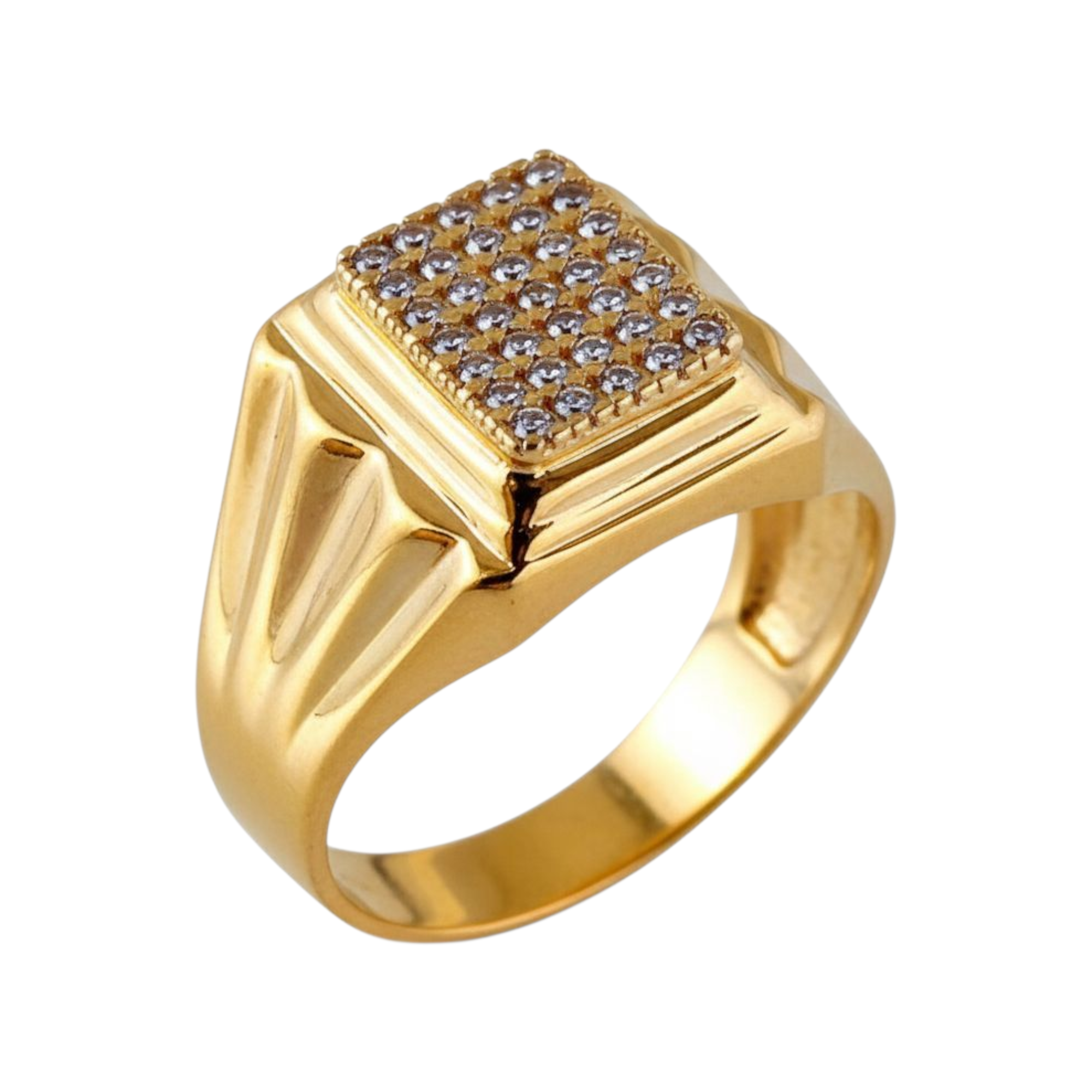 Bague en or avec zircon cubique