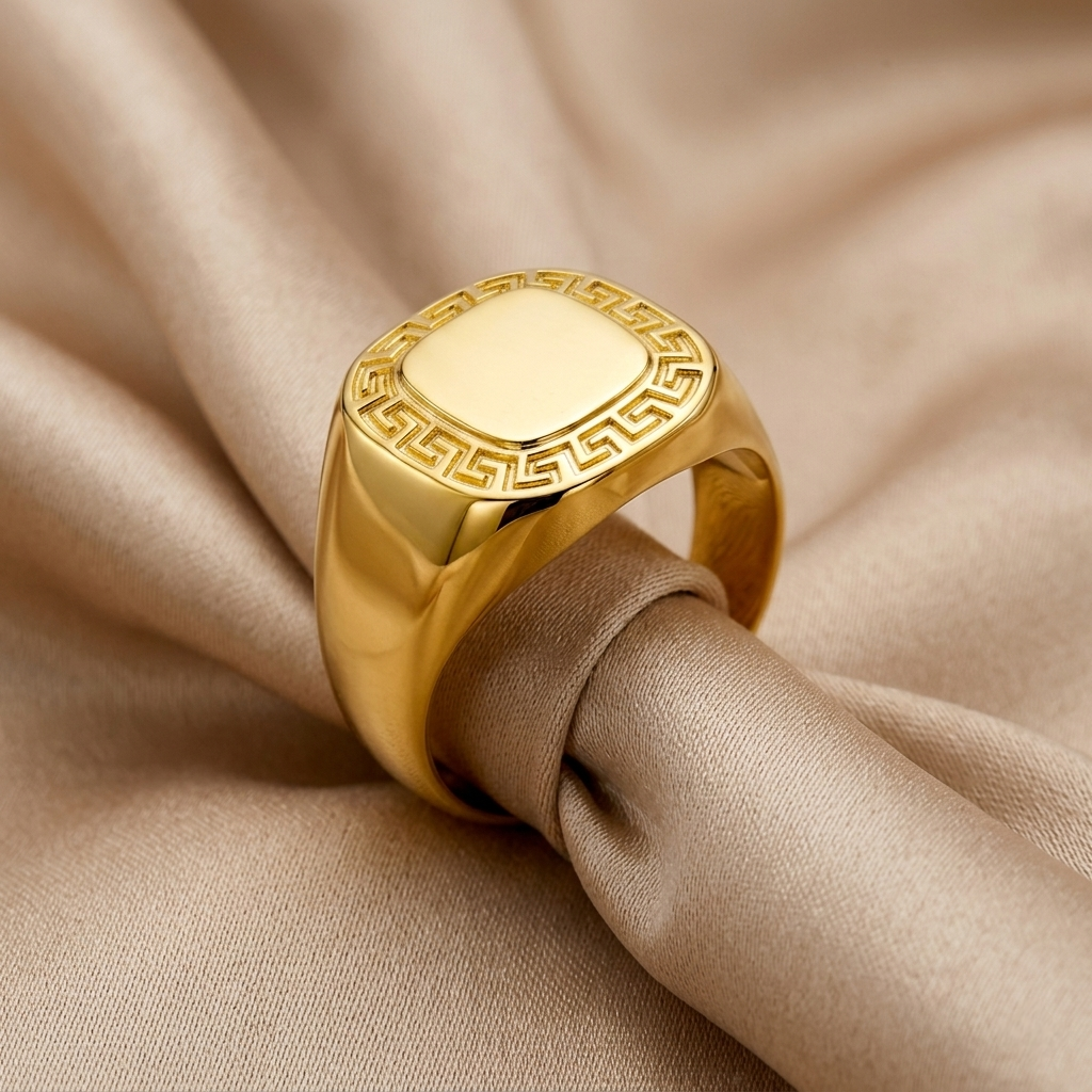 Bague en or et onyx