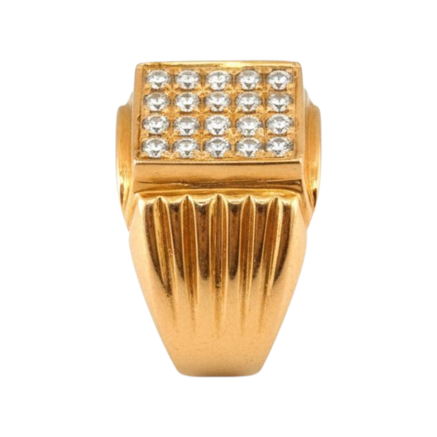 Anel Zircónias Ouro