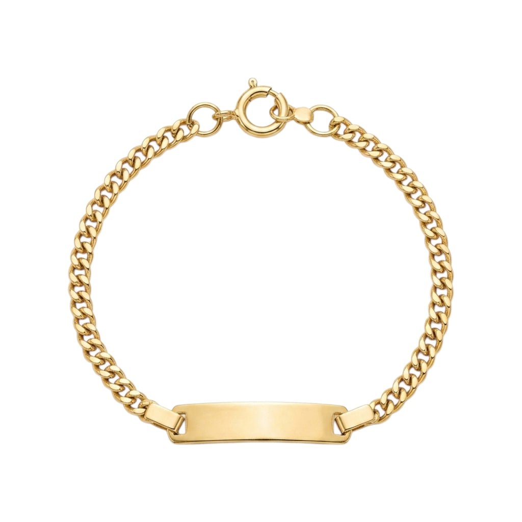 Pulseira c/Chapa Criança Ouro