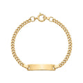 Pulseira c/Chapa Criança Ouro