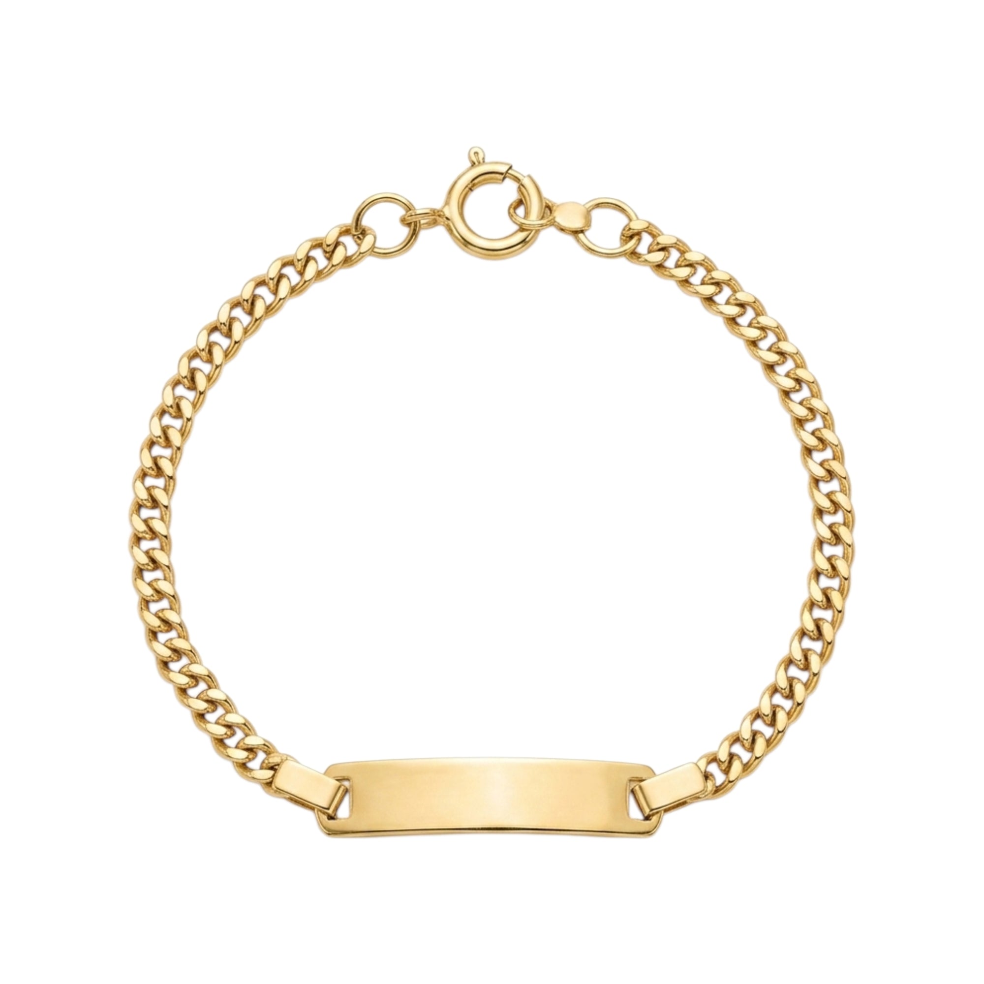 Pulseira c/Chapa Criança Ouro