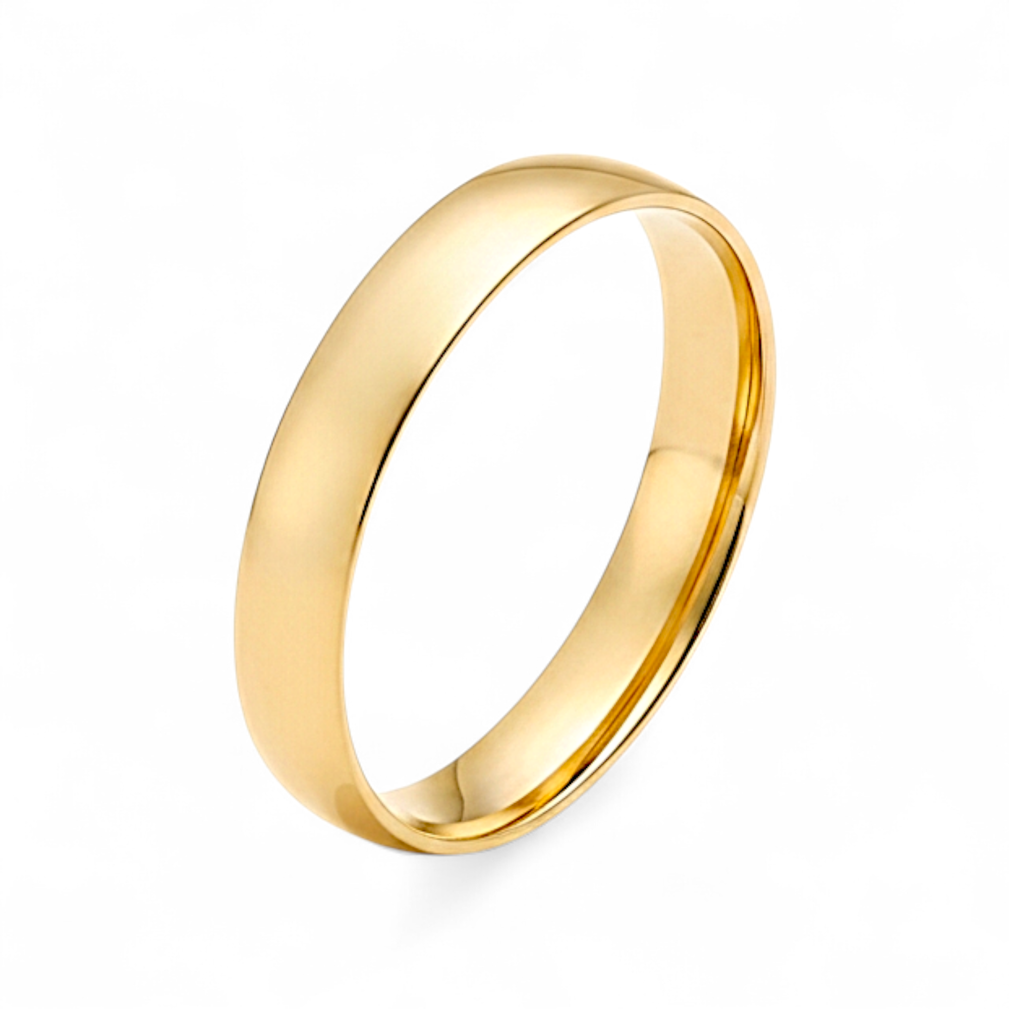 Aliança Amendoada 4mm Ouro