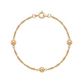 Pulseira C/Bolas Criança Ouro