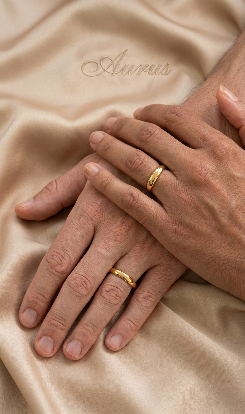 Aliança Amendoada Ouro