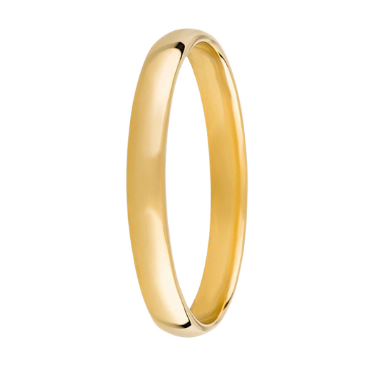 Aliança Amendoada 2mm Ouro
