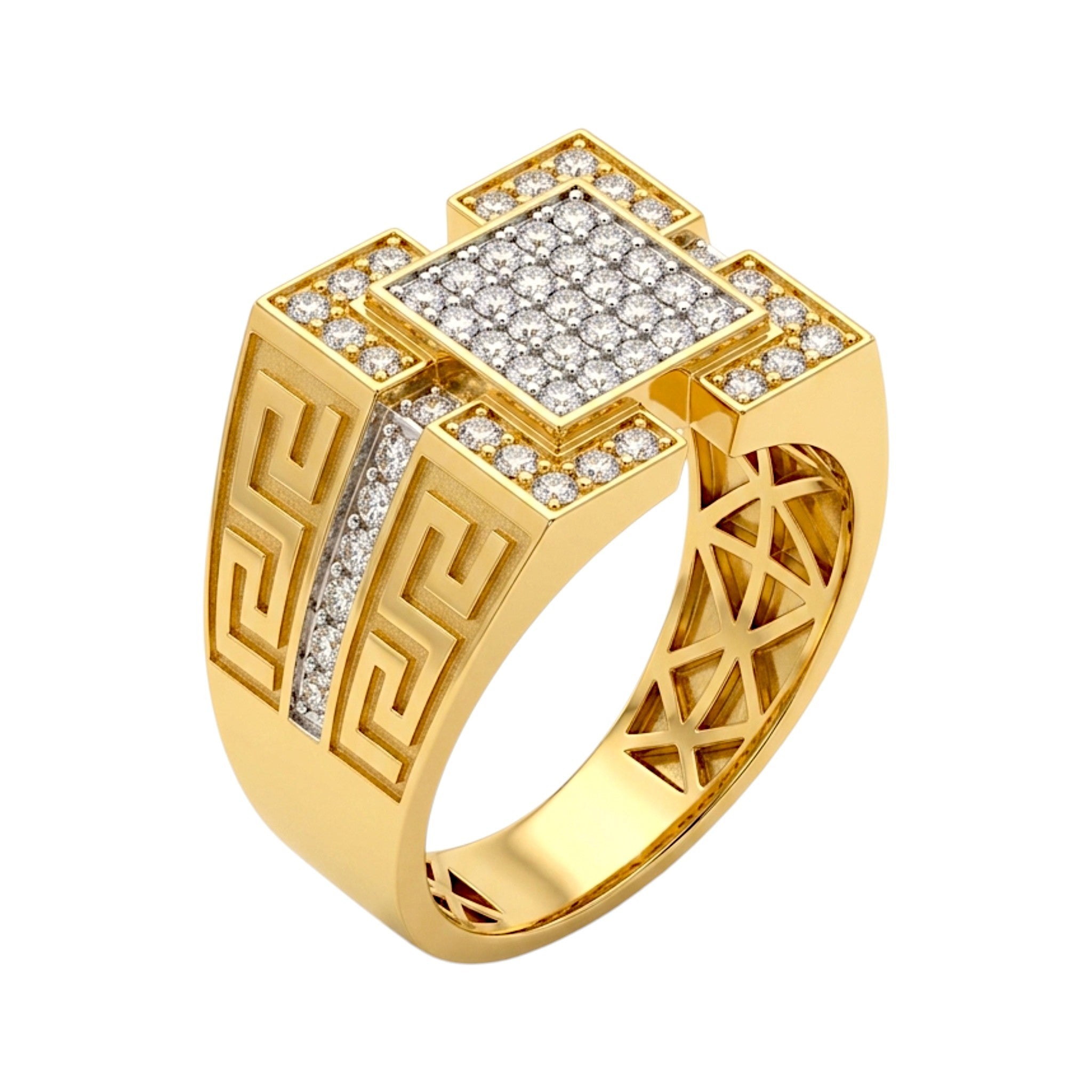 Anel Zircónias Ouro