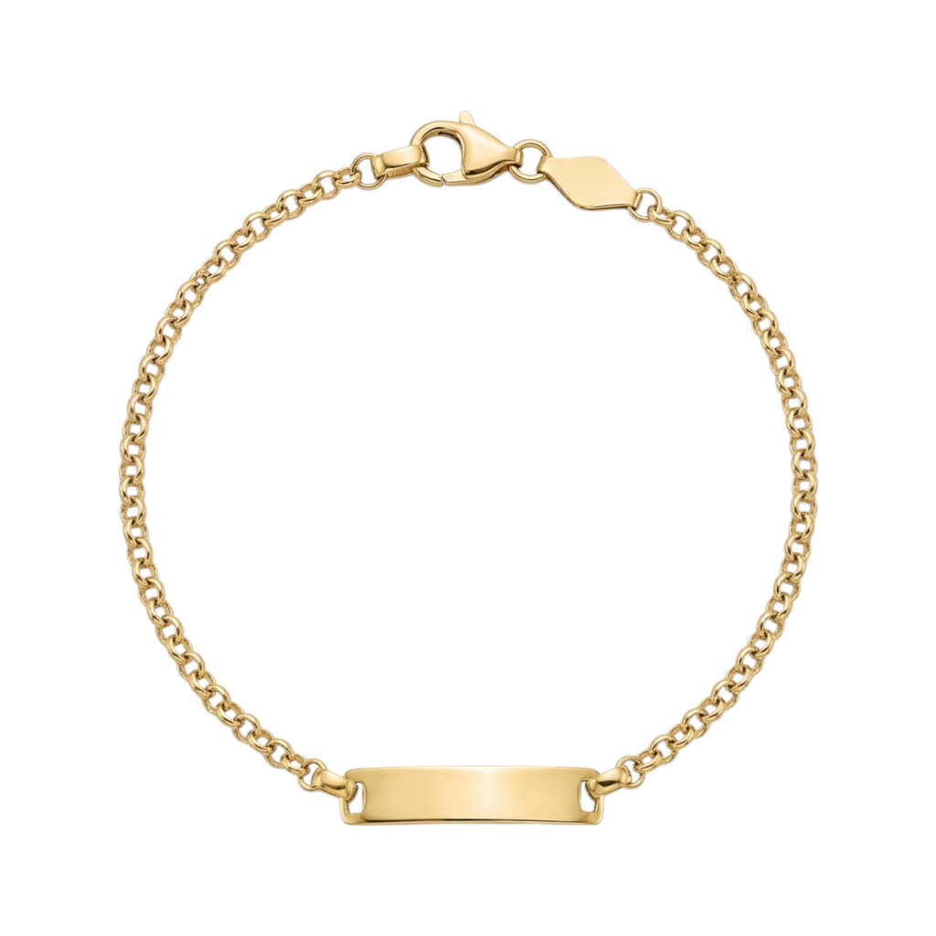 Pulseira C/Chapa Criança Ouro