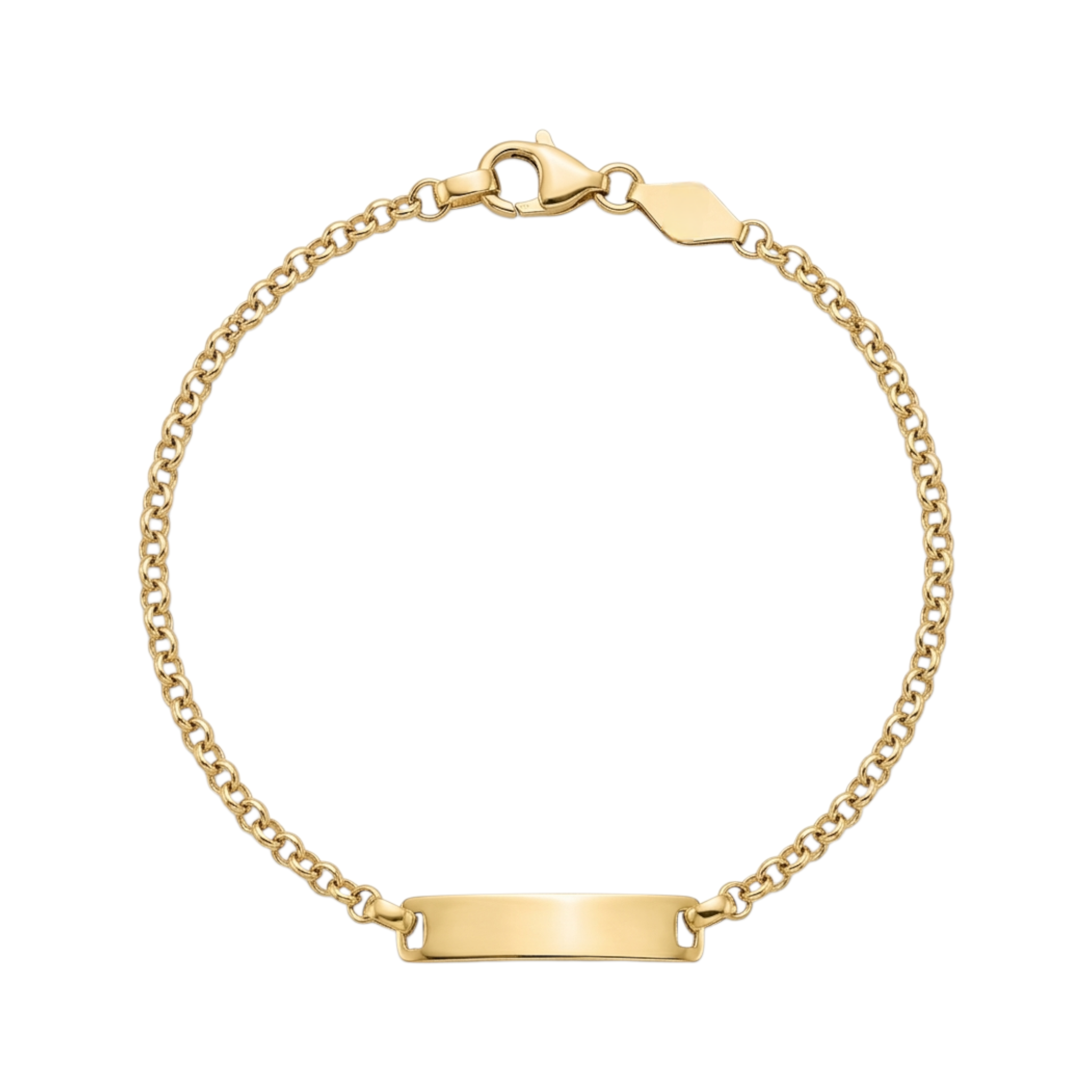 Pulseira C/Chapa Criança Ouro