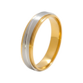 Alliance bicolore en or de 5 mm