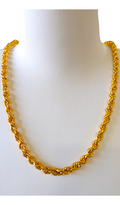 Collier en corde d'or et d'argent
