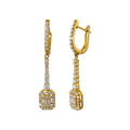Gold Earrings with Cubic Zirconia
