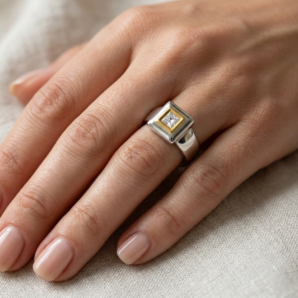 Anel Diamante Ouro