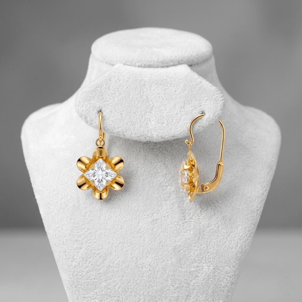 Children's gold earrings