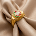 Bague drapeau en or