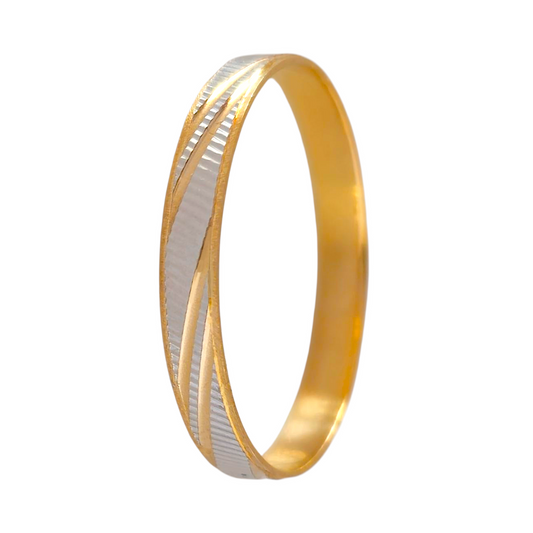 Aliança Bicolor 3mm Ouro