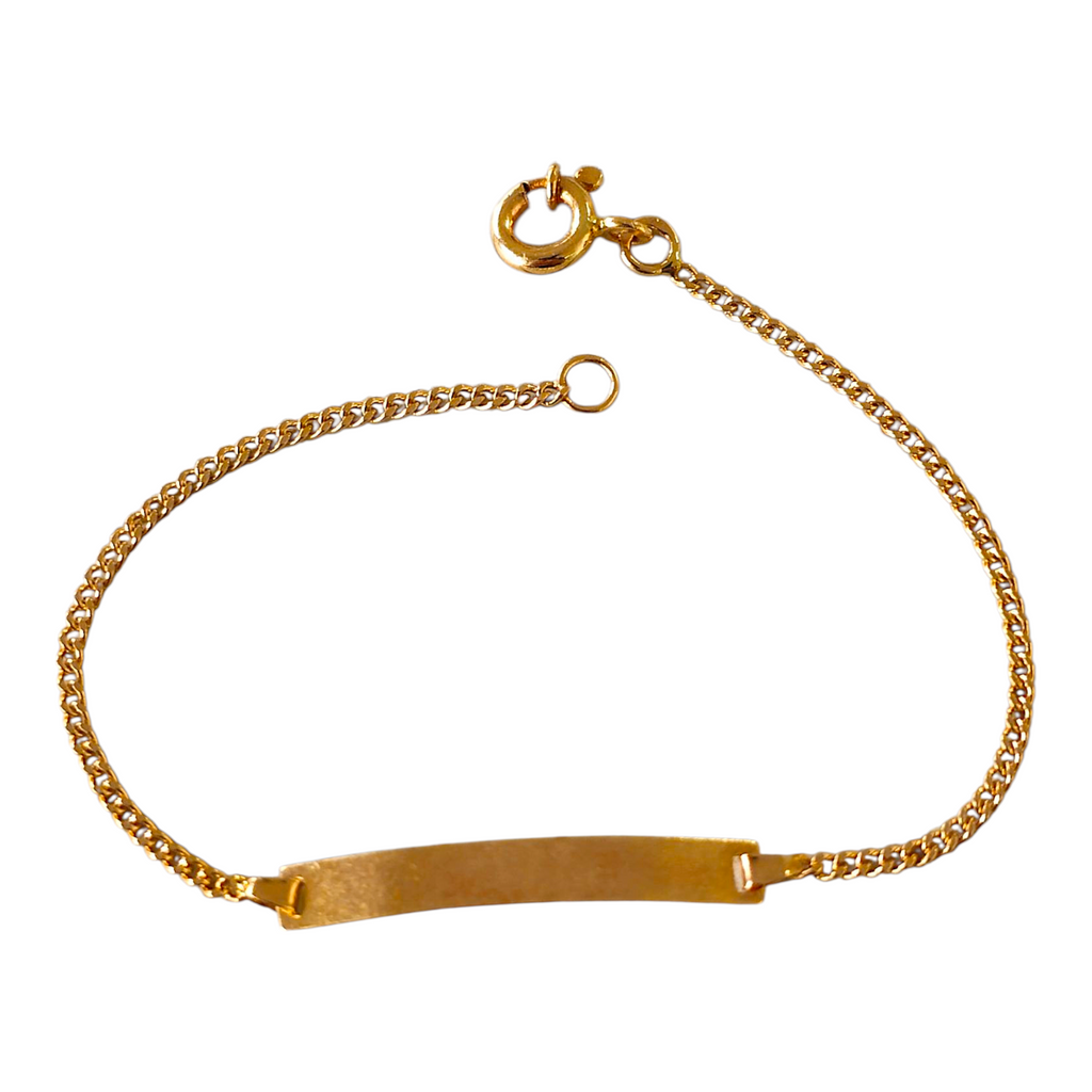 Pulseira c/Chapa Criança Ouro