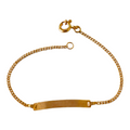 Pulseira c/Chapa Criança Ouro