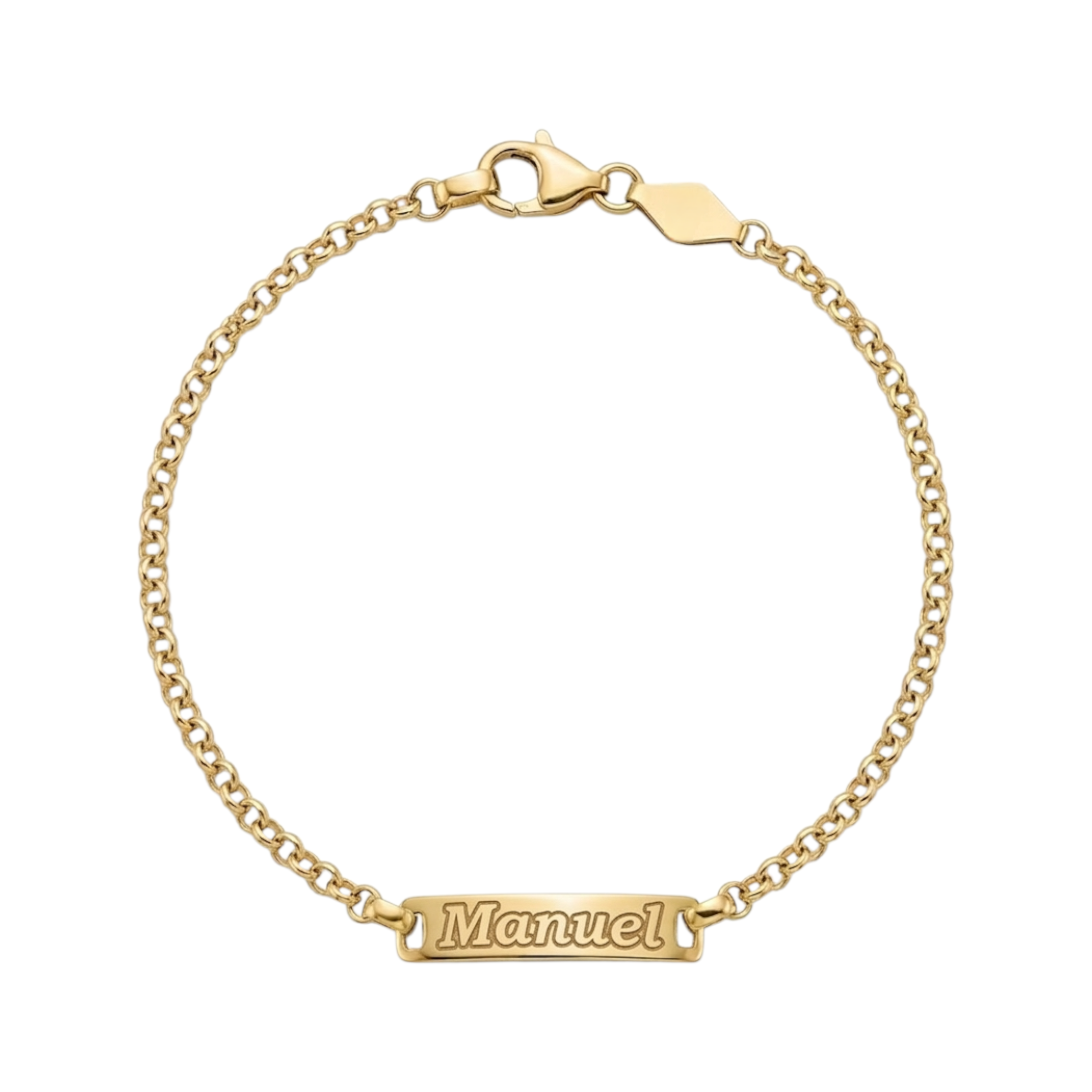 Pulseira C/Chapa Criança Ouro