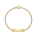 Pulseira C/Chapa Criança Ouro