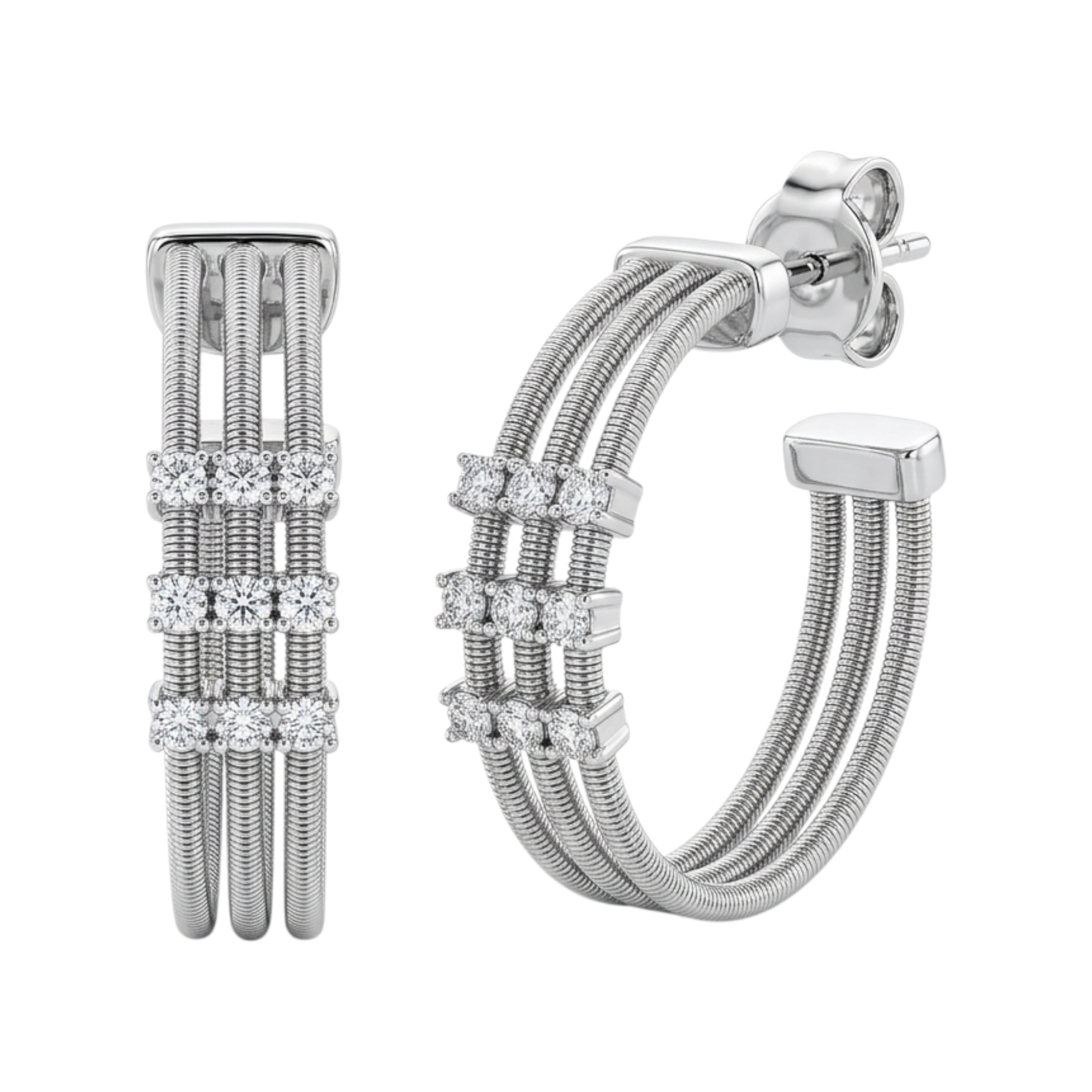 Silver Hoops