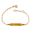 Pulseira c/Chapa Criança Ouro