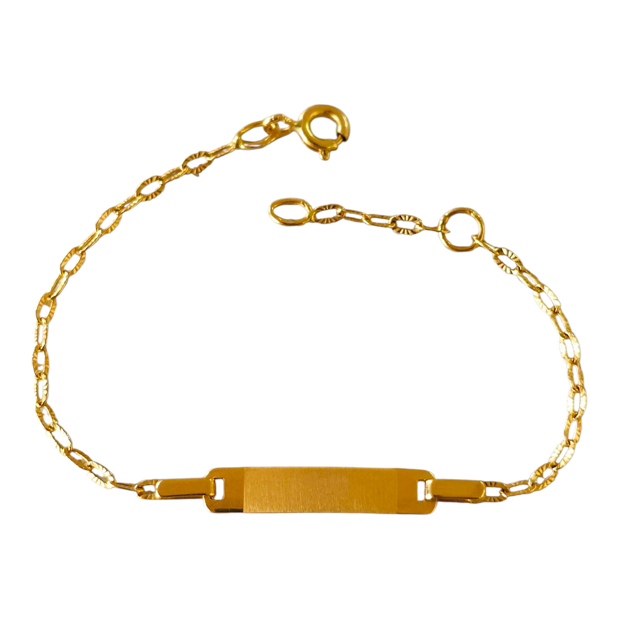Bracelet avec plaque en or pour enfants