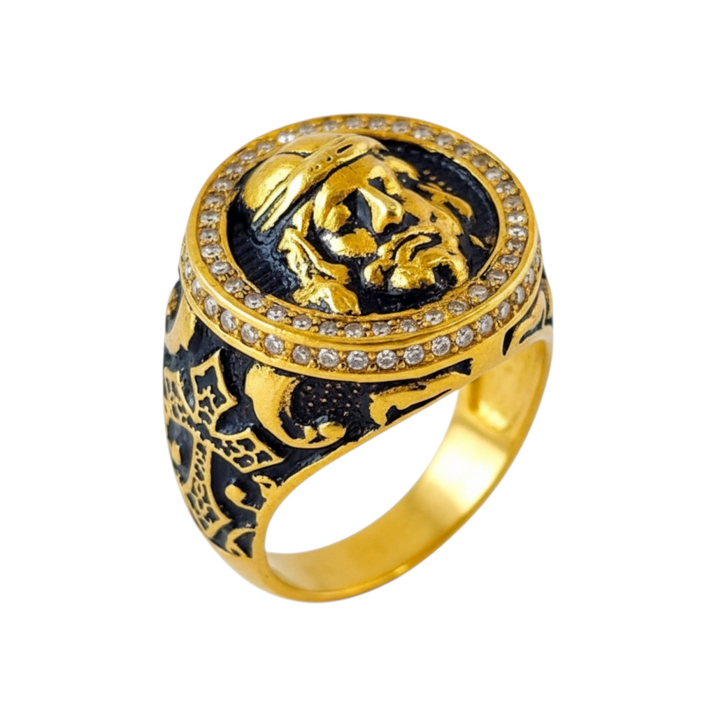 Anel Cara de Cristo Prata