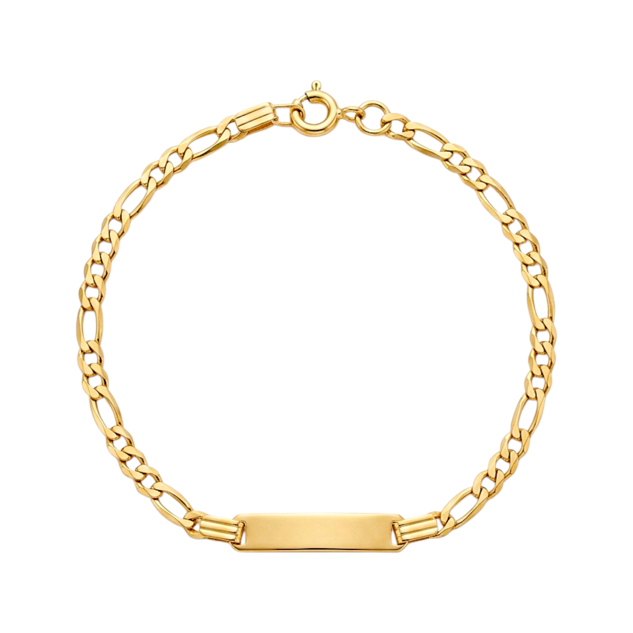 Pulseira C/Chapa Criança Ouro