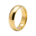 Aliança Meia Cana 6mm Ouro