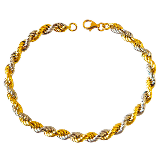 Pulseira Bicolor Ouro