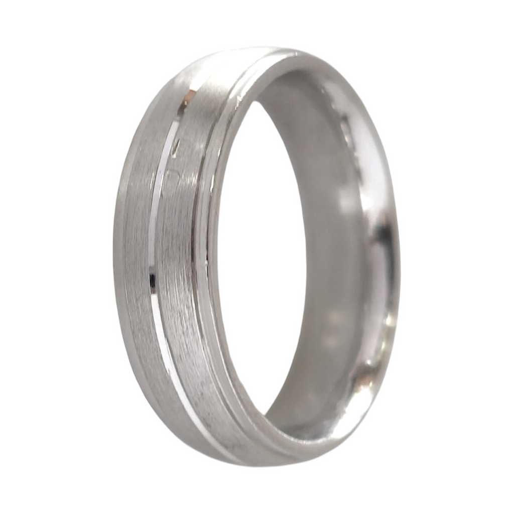 Alliance en argent de 6 mm