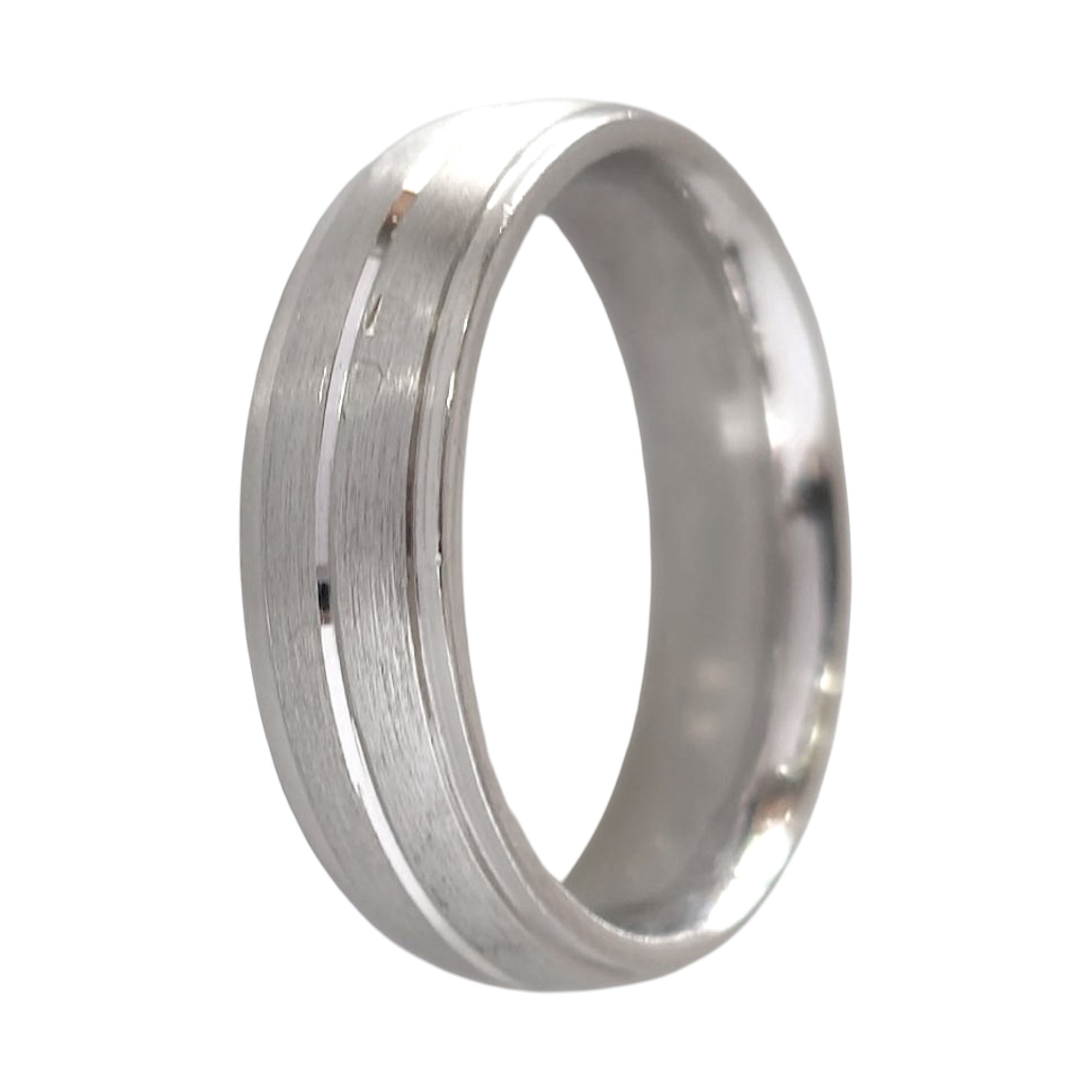 Alliance en argent de 6 mm