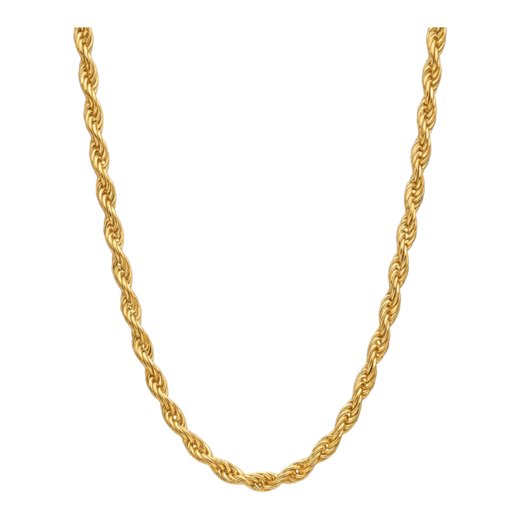 Colar Corda Prata Dourada