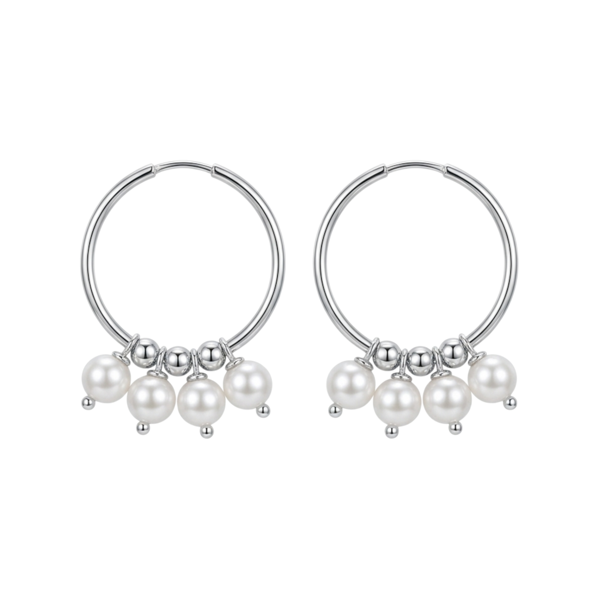 Silver Hoops
