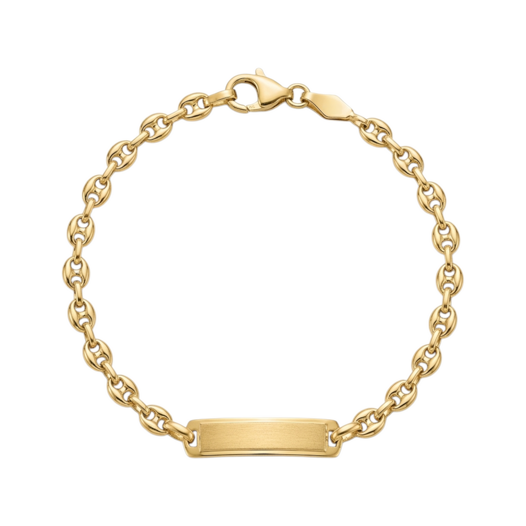 Pulseira C/Chapa Criança Ouro