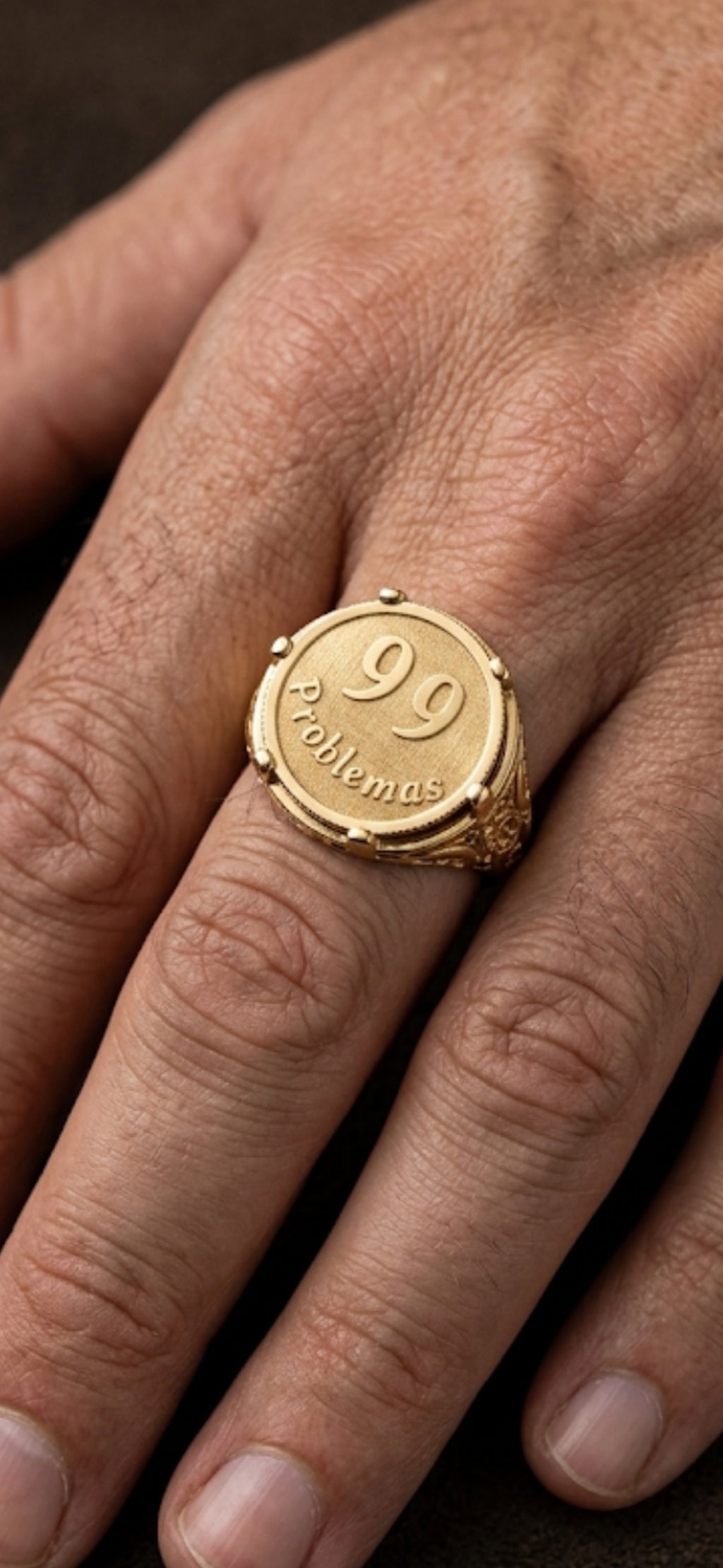 Anel Meia Libra Personalizada Ouro