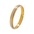 Alliance bicolore en or 3 mm