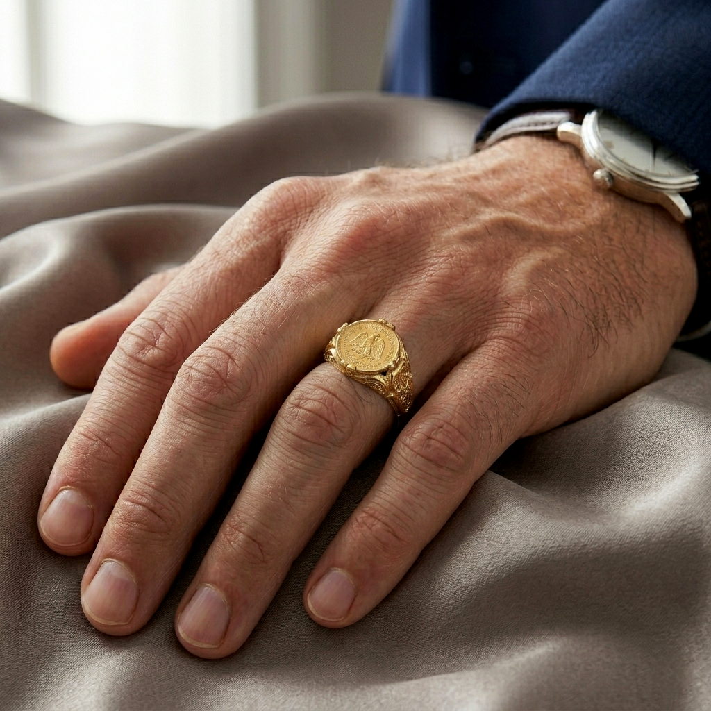 Anel Dois Pesos Ouro