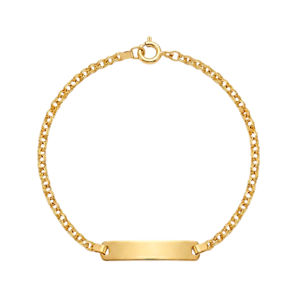 Gold Bracelet with Child's Nameplate